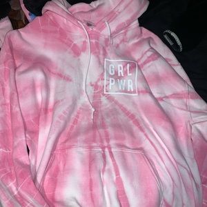 PINK TIE DYE HOODIE
